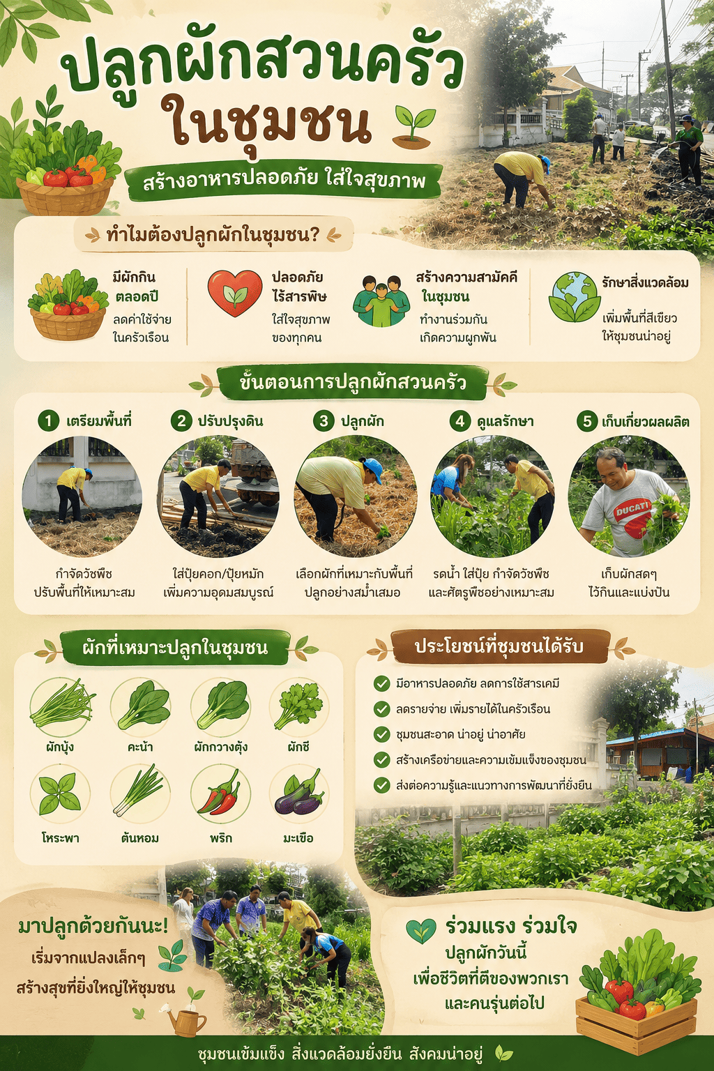 สพอ.บางปะหัน : ขับเคลื่อนการดำเนินงานครัวตำบล ถนนกินได้ ตำบลบ้านขล้อ